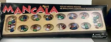 Vintage 1995 Mancala Solid Wood Board Game Complete 45 PCs By Cardinal In Box