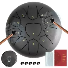 Stainless Steel Tongue Drum Set: Handpan Drum for Adults and Kids, Hapi Pan D...