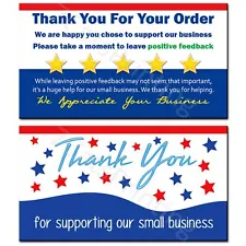 for eBay Thank You Cards Supporting Our Small Business For Your Order Purchase