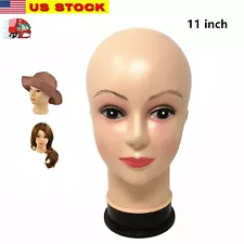 Female Bald Mannequin Doll Head for Wig Making, Hats, Eyeglasses, Displaying