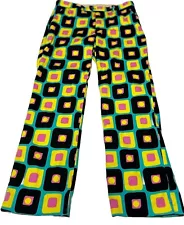 Loudmouth Golf Pants John Daly Men's Lagrange 36 x 32 in. Yellow Geometric