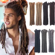 Short Dreadlocks for Men Single Ended Dreads 12" Black Dreadlock Crochet Braids