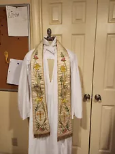 Hand Embroidered Pastoral/ Preaching Stole