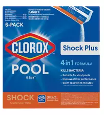 Clorox Pool&Spa Shock Plus Pool Shock for Swimming Pools, 6pk