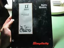 Simplicity LT Series Attachments and Accessories Lawn Tractor Parts Manual