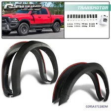 [4PCS]FIT FOR 10-18 DODGE RAM 2500 3500 FACTORY STYLE BLACK WHEEL FENDER FLARE