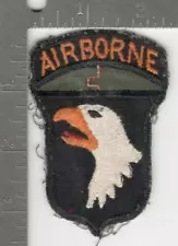 Off Uniform WW2 US Army 101st Airborne Division Patch Attached Tab Inv# K0999