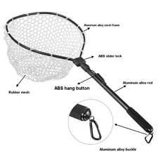 Fly Fishing Landing Net Rubber Trout Catch and Release Net Light Weight