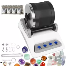 Advanced Rock Tumbler Kit Stone Grinder Machine W/4 Polishing Gri