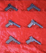 1:2,5 Scale Miniature Gun Lot - Lot #3 - Six Pistols - Loose Without Packaging