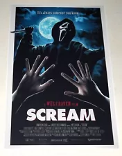 SCREAM 1996 alternate Wes Craven Poster Ghostface with Knife 19"x13"