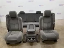 05 2005 CHEVY SILVERADO 1500 COMPLETE INTERIOR SEAT SET GRAY CLOTH EXTENDED CAB