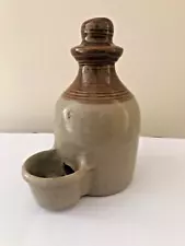 Antique Victorian Stoneware Two-Tone Glazed Chicken Water Drinker