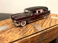 Motor City USA Models 1958 Cadillac Landau Hearse 1/43 MC-82 Maroon Sunset Coach