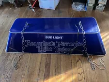 Vintage Working Budweiser Bud Light Beer Pool Billiards Table Light 48” Long