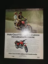 1977 Moto Guzzi V35 italian vintage color advertising magazine page ORIGINAL