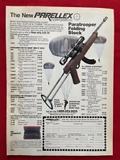 Vintage 1983 Parellex Corp Print Ad Paratrooper Stock For Ruger 10/22 & Carbine