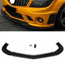 Front Bumper Spoiler Lip For 2008-2011 2010 Mercedes Benz C Class W204 C63 AMG (For: 2011 C63 AMG)