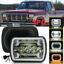 For Ford F-150 F-250 F-350 1978-1986 Chrome LED Headlight Hi-Lo DRL Turn Signal (For: 1982 Ford F-250)