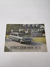 Vintage 1963 Chevrolet Station Wagons Dealer Sales Brochure, Impala Bel Air Nova