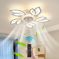 26.7in Modern Ceiling Fan with Light, Bladeless Fandelier Ceiling Fan with