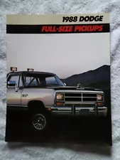 1988 Dodge Full Size Pickups Sales Brochure 15-pages