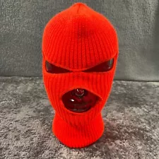 Vintage Cry Wolf Movie Ski Mask Mens One Size Orange Promotional Spellout Y2K