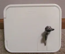 Valterra White Gravity City Water Inlet Fill Dish Hatch Lock RV Trailer SALE