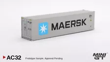 1:64 Mini GT AC32 = Grey MAERSK Shipping Container *DIECAST* NIB!