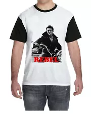 James Dean Rebel Baseball Style Sports t shirt for Men Apparel Two Tone Tees