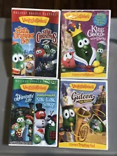 Veggie Tales 8 DVD lot Christian Values Kids Movies Bible Teachings