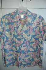 Cooke Street XL Hawaiian Heliconia Rostrata on Blue 100% Cotton/Mint