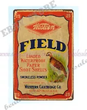 Field Western shells for sale ammo hunting metal tin sign garage man cave ideas