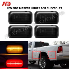 For 15-23 Chevy Silverado 2500HD 3500HD Dually Bed LED Side Marker Light Smoked