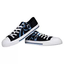 Carolina Panthers NFL Men's Low Top Big Logo Canvas Shoes FREE SHIP