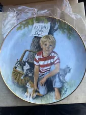 John McClelland The World of Children 10.5" Collector Plate - "Kittens for Sale"