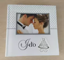 MALDEN DESIGNS I DO 4X6 WEDDING PHOTO ALBUM, WHITE, CAKE