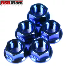 Kawasaki ZZR1400 ZX-14R Titanium Rear Sprocket Nuts, 2006-2019, Blue