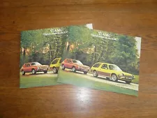 1977 AMC Pacer Gremlin Hornet Matador Sales Brochure - Vintage- Two For One