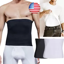 Mens Abdomen Control Belt Band Tummy Control Compression Slimming Body Shaper