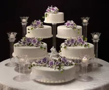 6 TIER CASCADE WEDDING CAKE STAND (STYLE R600)