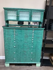 Antique Cabinet 22 Drawer & 3 cupboards Dental Medical Cabinet Vintage Rare 