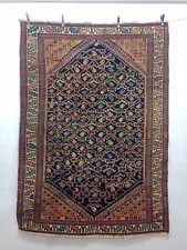 Vintage Beautiful Hand Knotted Persiann Wool Rug Floor Area 149×106 Cm