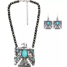 SILVER THUNDERBIRD Mens Womens new NECKLACE EARRING BIRTHDAY SOUTHWEST WESTERN