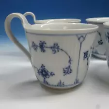 Royal Copenhagen Blue Fluted Plain - 72 - 4 Handled Breakfast Coffee Cups - 3¼"