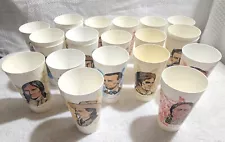 Vintage 7-11 WILD WEST 1973 Slurpee 22 cup lot! Crazy Horse, Buffalo Bill etc.