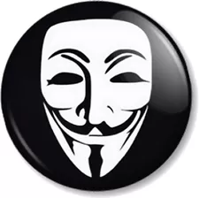 V for Vendetta Mask 25mm Pin Button Badge Guy Fawkes Political Anarchist (2)