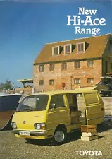 Toyota Hi-Ace 1980-83 UK Market Foldout Sales Brochure Van LWB Pick-Up