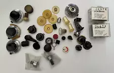 Lot of Vintage Used Stereo Equipment Misc Electronic Knobs Dials & Other Pieces