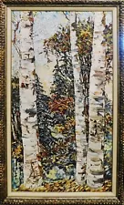 Maya Eventov "Untitled" Original Acrylic Flowers H.Signed ADL090915-15